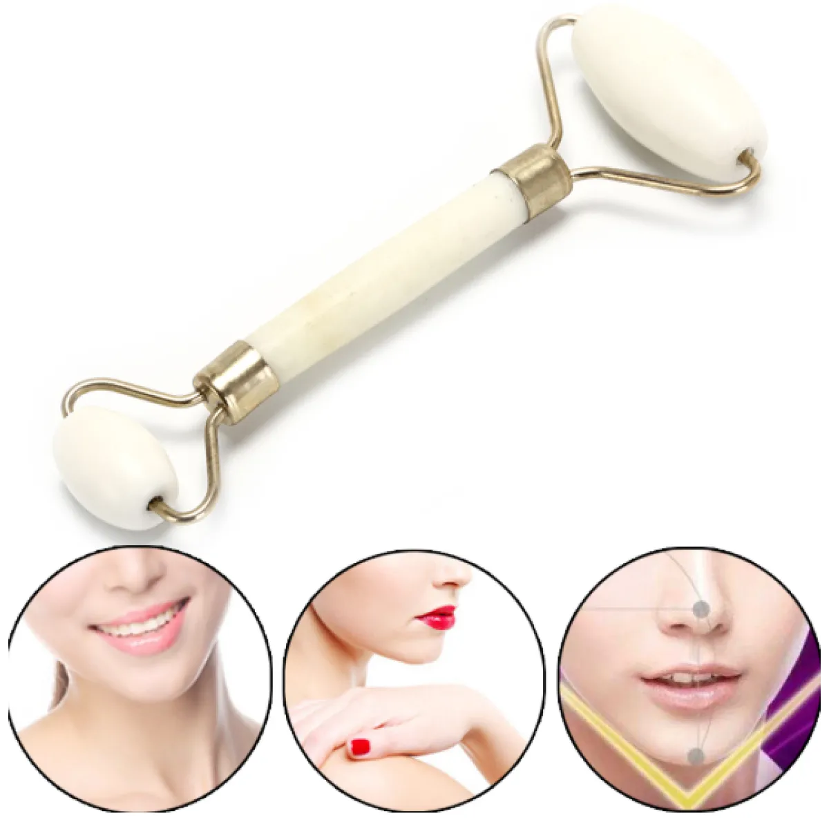 Portable Natural Jade Facial Roller